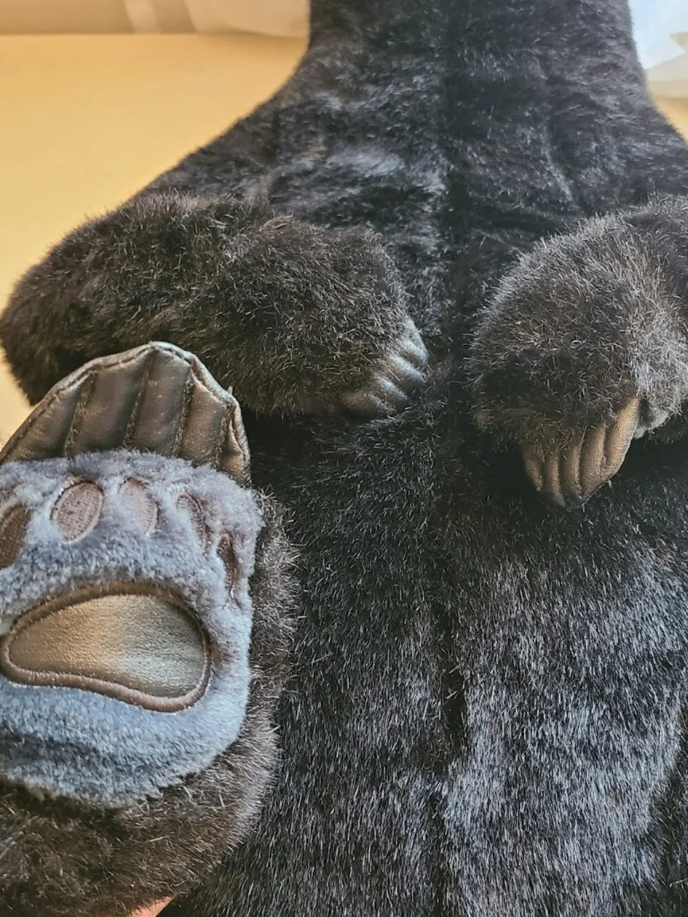 Disney Store Brave Queen Elinor Bear Jointed Legs Black Plush w/ Crown 25” Jumbo